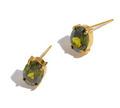 6×8mm Oval Colorful Cubic Zirconia Stud Earrings