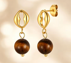 Vintage Natural Stone Dangle Earrings