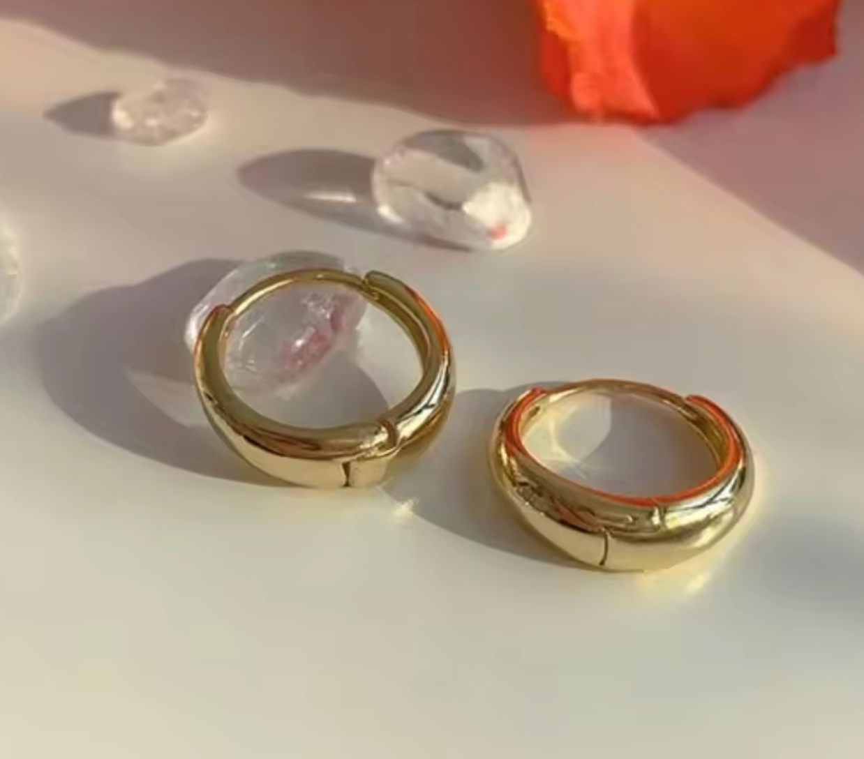 925 Sterling Silver Korean Geometric Hoop Earrings