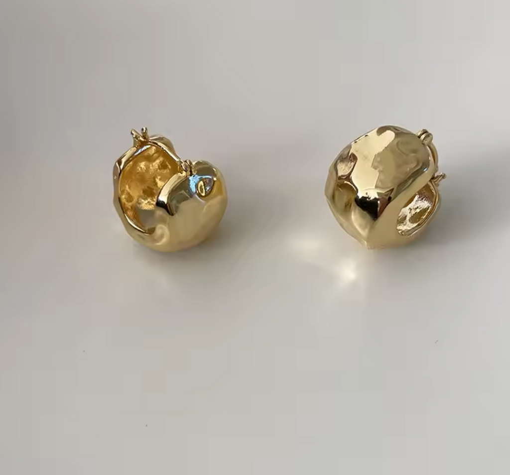 2026 French Luxury Textured Hoop Earrings