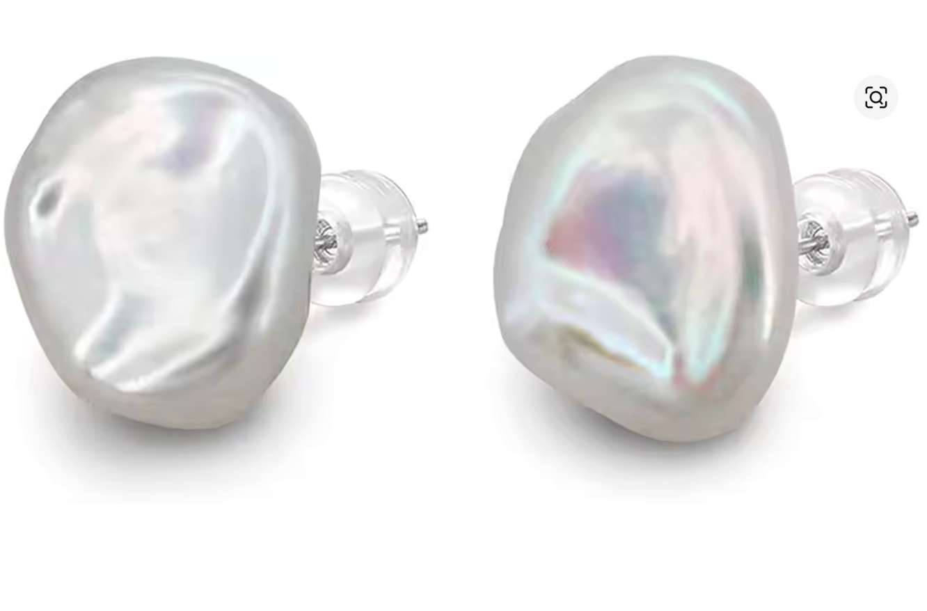 Dainashi Baroque Freshwater Pearl Stud Earrings