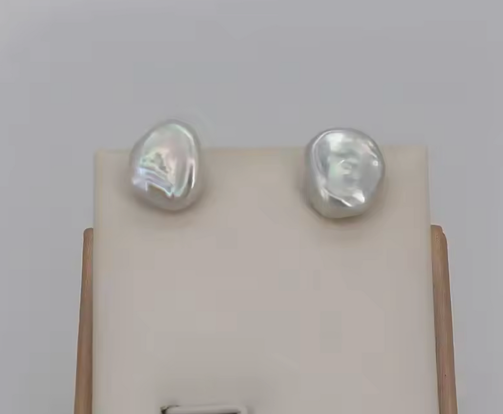 Dainashi Baroque Freshwater Pearl Stud Earrings