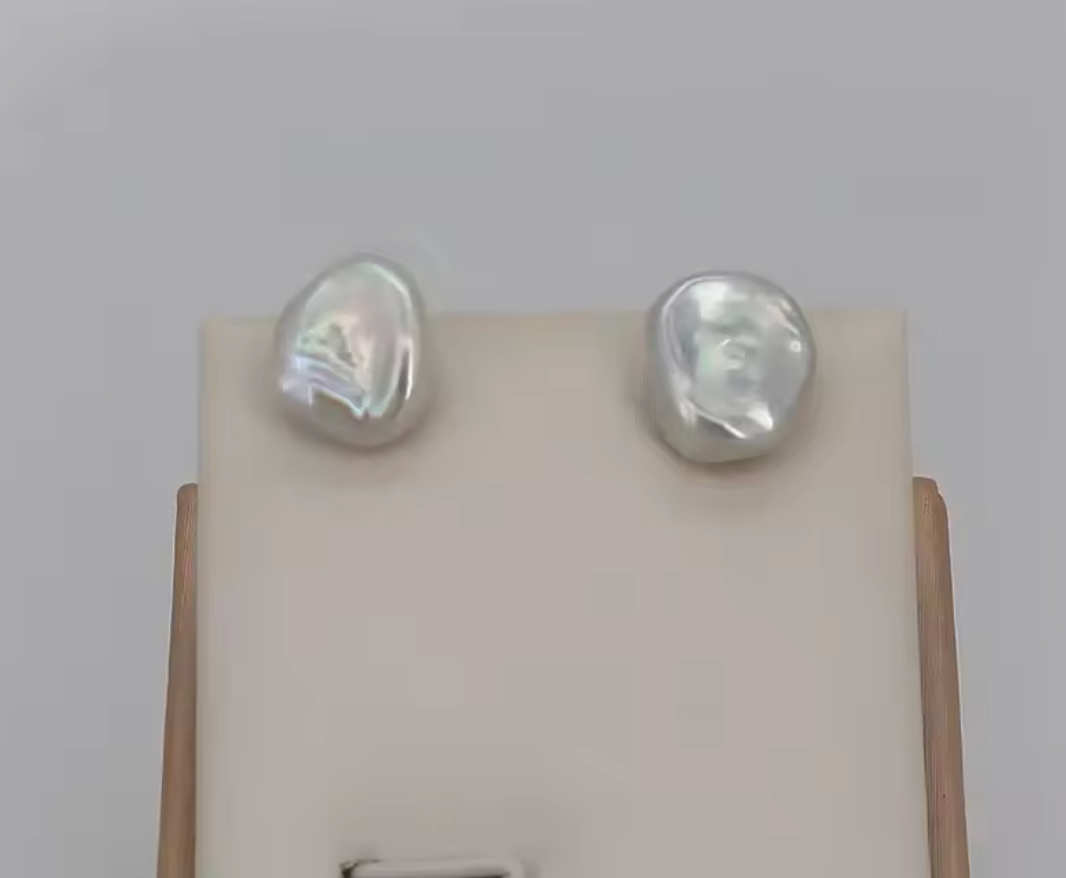 Dainashi Baroque Freshwater Pearl Stud Earrings