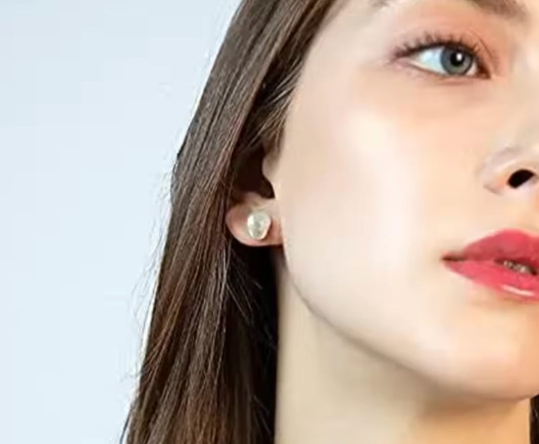 Dainashi Baroque Freshwater Pearl Stud Earrings