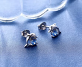 Huitan Blue Dolphin Stud Earrings